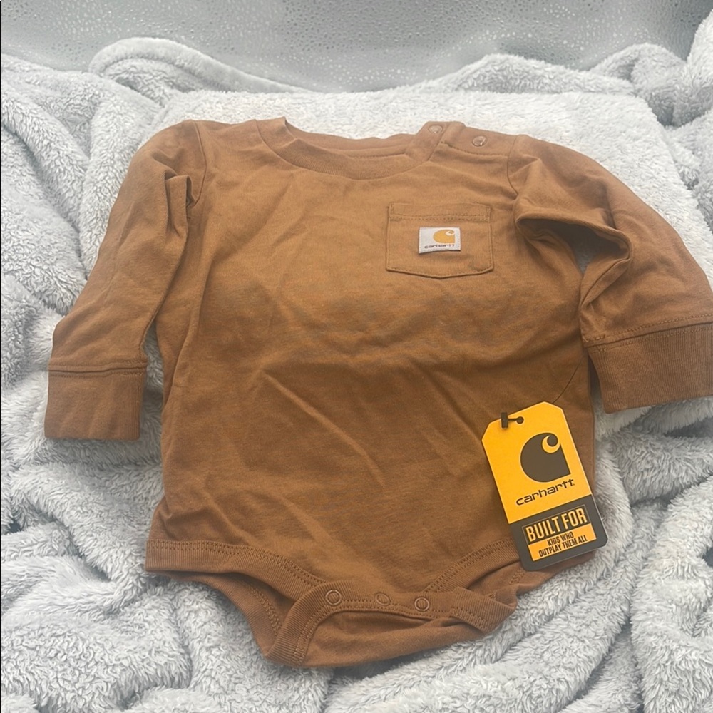 Carhartt Brown Baby Onesie